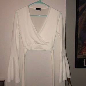 Pretty little thing white crop top